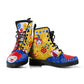 Clowns Primary Colors Lace-Up Ankle Boots