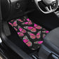 Large Pink Butterflies Front And Back Car Mats (Set Of 4)