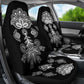 Bohemian White Henna Black Car Seat Covers