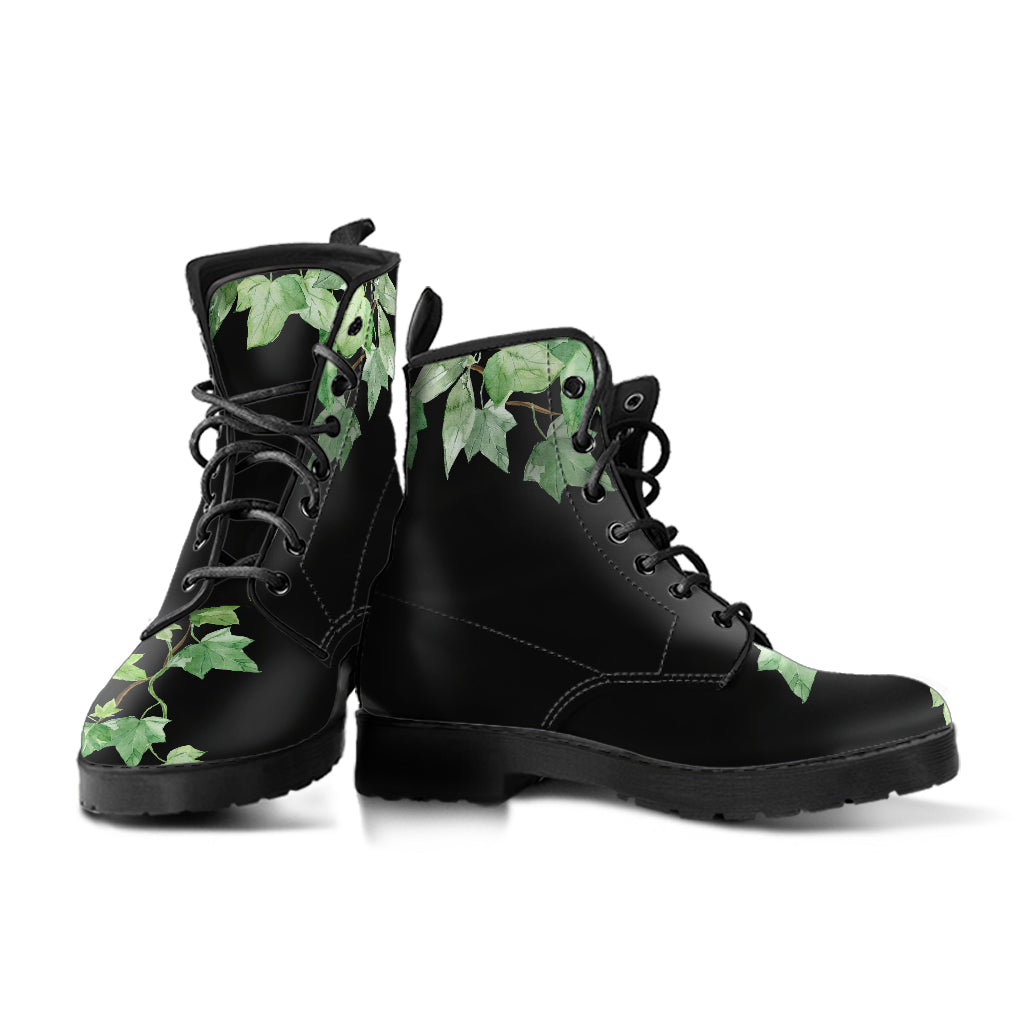 mens green ivy boots, cosplay costume boots, ankle boots