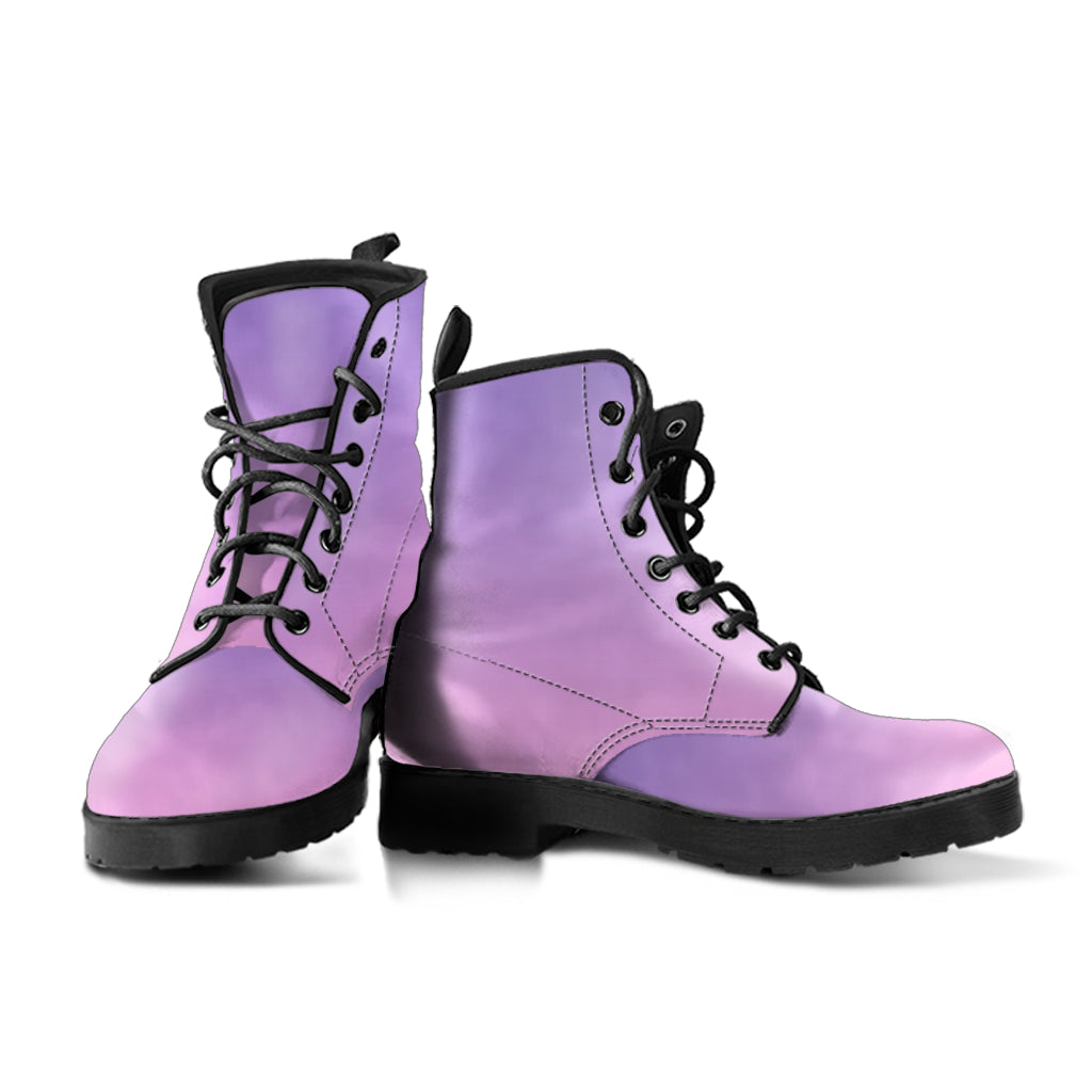Pastel Pink Purple Ombre Vegan Boots