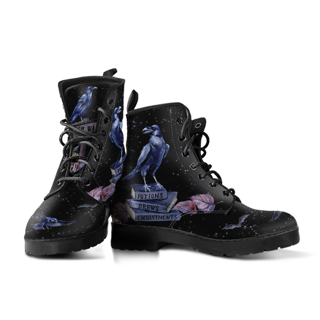 Twilight Ravens Vegan Combat Boots