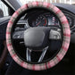Pink Plaid Steering Wheel Cover