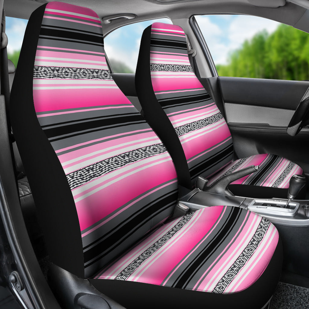 Pink Ombre Mexican Blanket Car Seat Covers