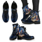 owl and books boots, academia boots, harry potter, magic boots, magical boots