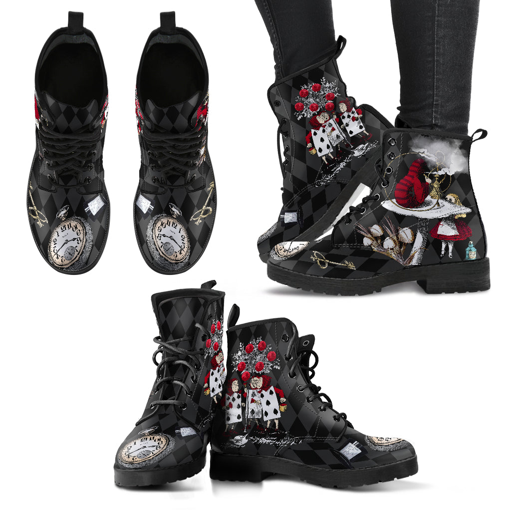 Alice in Wonderland Caterpillar Vegan Boots Mens Womens