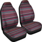 Boho Violet Stripes Horizontal Car Seat Covers (Set of 2)