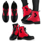 Harley Red 3 Diamonds Vegan Boots Mens Womens  Ms. Quinn Inspired
