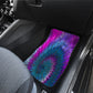 Purple Turquoise Swirl Front And Back Car Mats (Set Of 4)