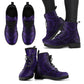 Goth Purple Damask Vegan Boots