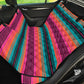Coral Turquoise Pink Serape Auto Pet Seat Cover