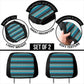 Turquoise Serape Stripes Car Headrest Covers