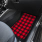 Red Buffalo Plaid Front And Back Car Mats (Set Of 4)