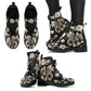 ivory dragon and roses ankle boots
