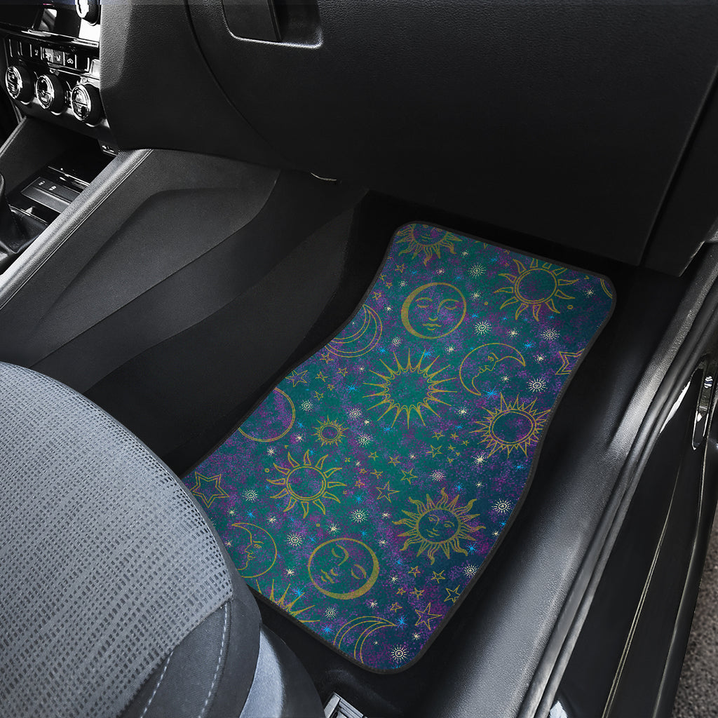 Teal Celestial Front And Back Car Mats (Set Of 4)