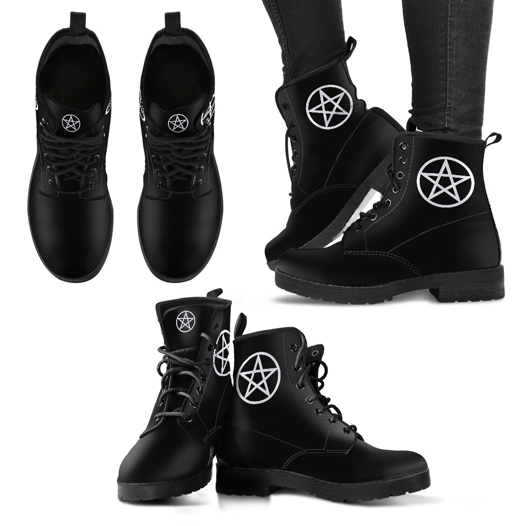 Pentacles Pentagrams Vegan Boots