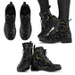 black moon boots, moon phases, witchy boots, ankle boots, vegan boots