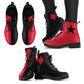 Harley SS2 Half Red Black Vegan Boots Men's Women's  Ms. Quinn Inspired