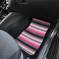 Pink Ombre Mexican Blanket Pattern Front and Back Car Mats (Set of 4)
