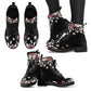 Larisa Flowers Black Ankle Boots