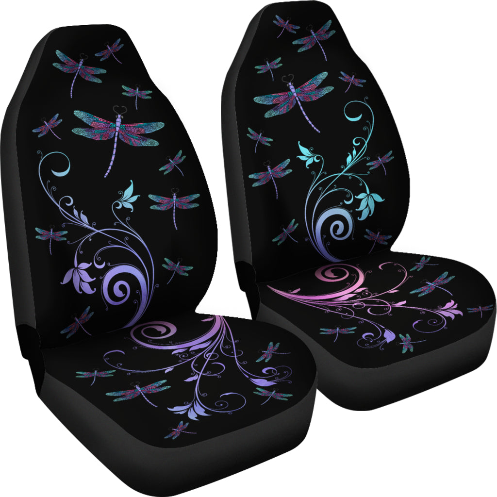 Dragonflies Swirls (Design 06) Car Seat Covers (Set of 2)