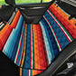 Blue Orange Serape Stripes Bucket Car Seat Cover Back Seat Mexican Blanket Print