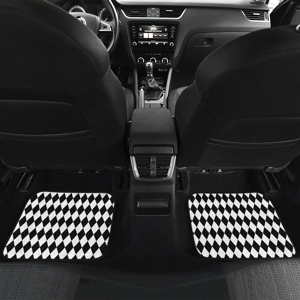 Harley B&W Diamonds Front And Back Car Mats (Set Of 4)  Ms. Quinn Inspired