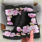 Pink Magnolias Floral Ankle Boots
