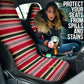 red serape seat covers, printed Mexican blanket auto protectors