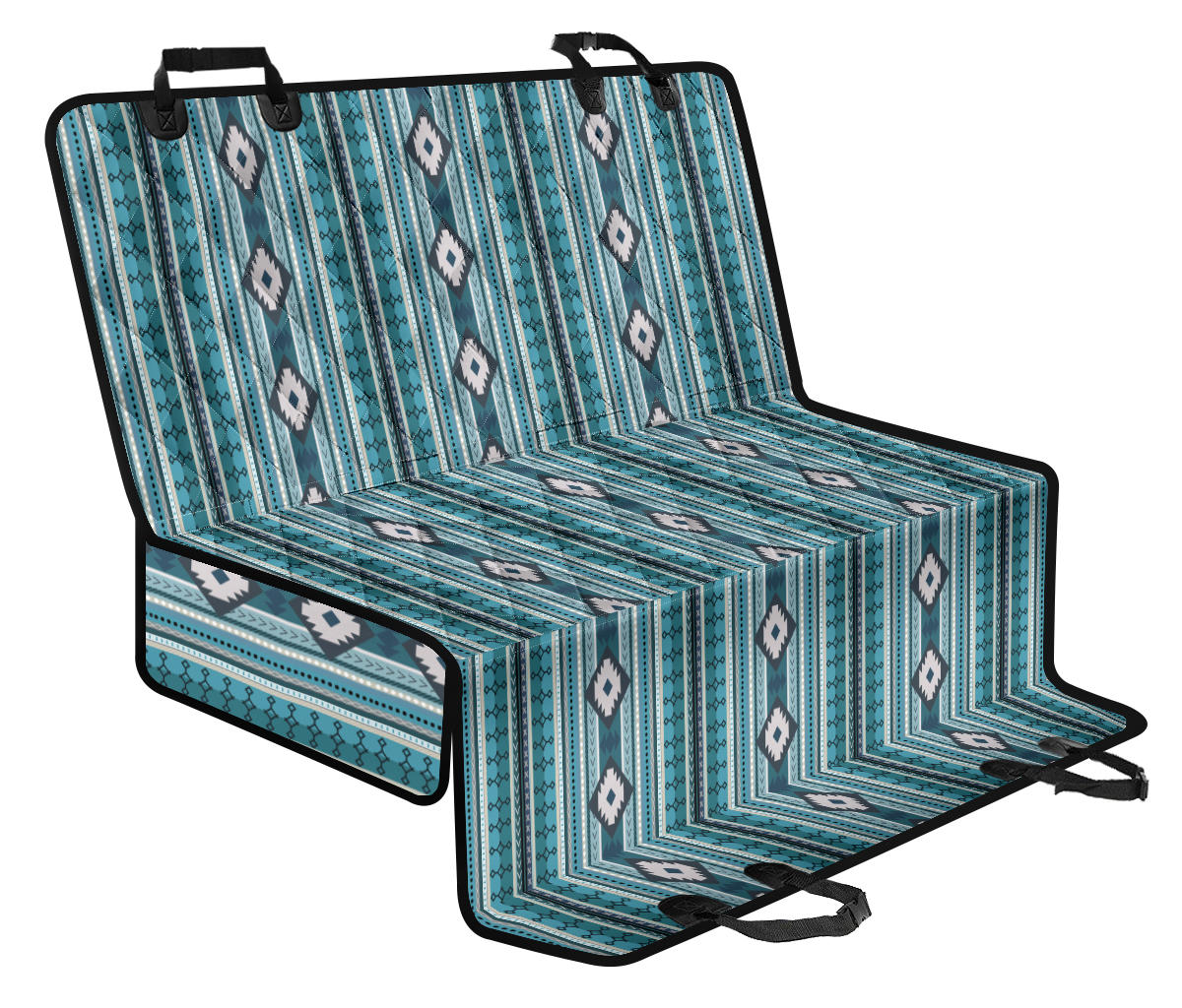Turquoise Boho Auto Pet Seat Cover