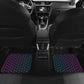 Teal Purple Chevron Front And Back Car Mats (Set Of 4)