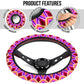 Colorful Pink Festival Steering Wheel Cover