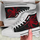 Black Red Octopus High Top Shoes Steampunk