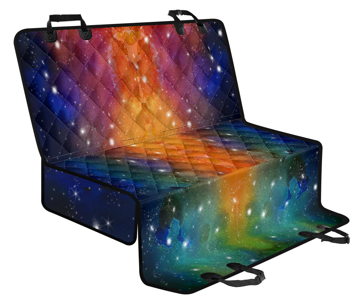 Colorful Outer Space Rainbow Galaxy Car Back Seat Cover Pet Seat Cover