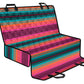 Coral Turquoise Pink Serape Auto Pet Seat Cover