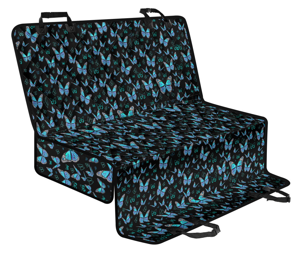 Small Blue Butterflies Pet Seat Cover