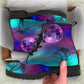 Northern Lights Vegan Boots Turquoise Purple