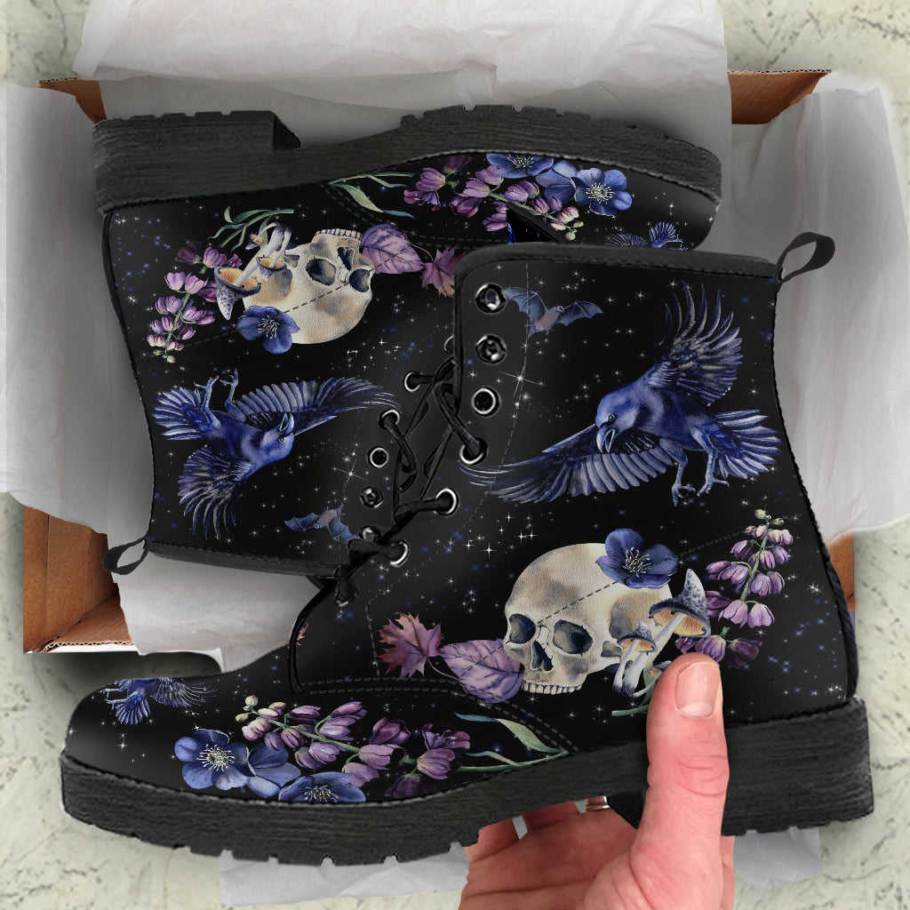 Twilight Ravens Vegan Combat Boots