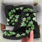 womens green ivy boots, cosplay costume boots, ankle boots