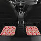 Pink Strawberries Front And Back Car Mats (Set Of 4)