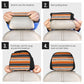 Orange Serape Printed Headrest Covers, Car Accessories