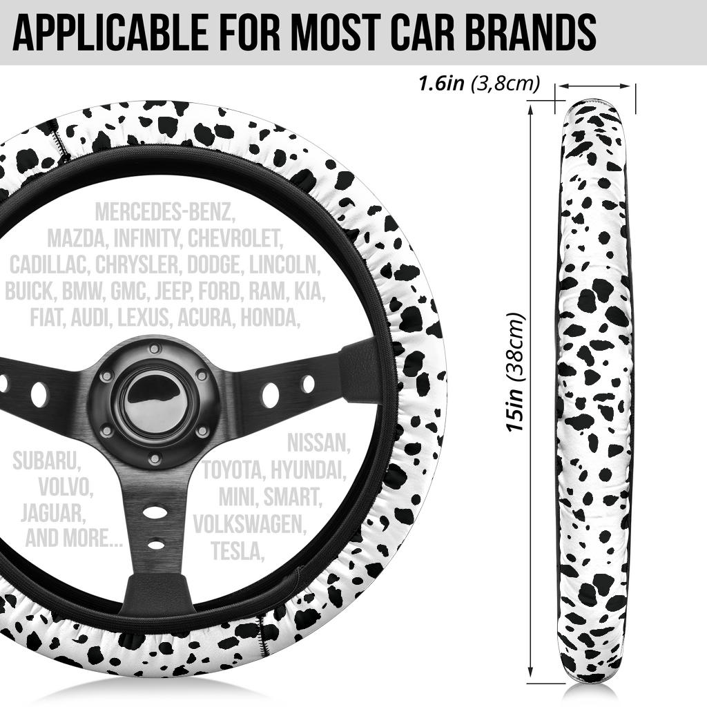 Dalmatian Spots Steering Wheel Cover