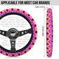 Colorful Pink Festival Steering Wheel Cover